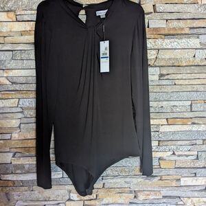 Calvin Klein Collection Black Bodysuit NWT, Size XL